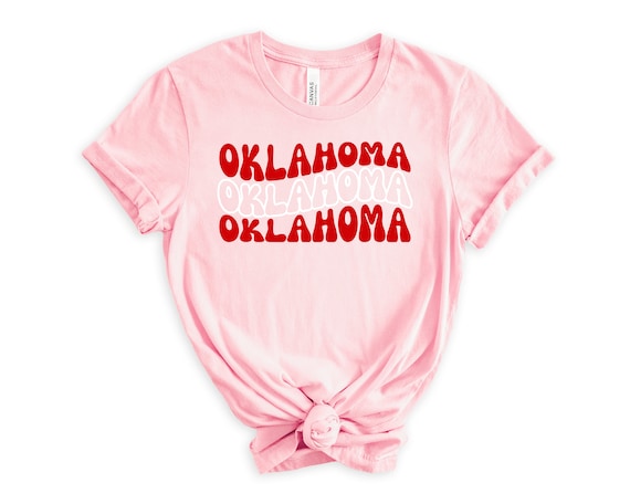 Oklahoma Pink, Red and White T-Shirt Sweatshirt. Breast Cancer Awareness. Multiple Options!