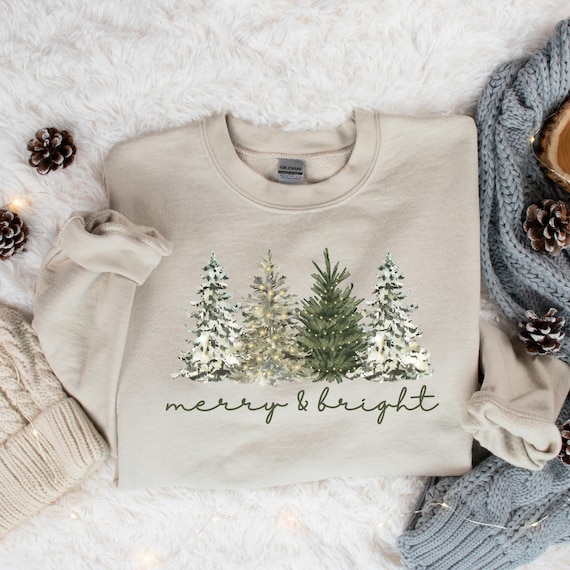 Merry & Bright, Christmas Trees, T-shirt/Sweatshirt