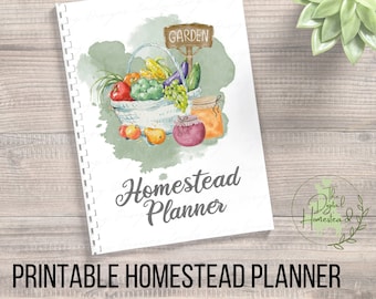 Printable Homestead Planner | 2026 Printable Garden Planner | A5 Garden Journal | Ready to Print Planner | 2026 Gardening Printable