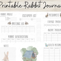 Rabbit Breeding Record Printable PDF | Rabbitry Log | Homestead Rabbits ...