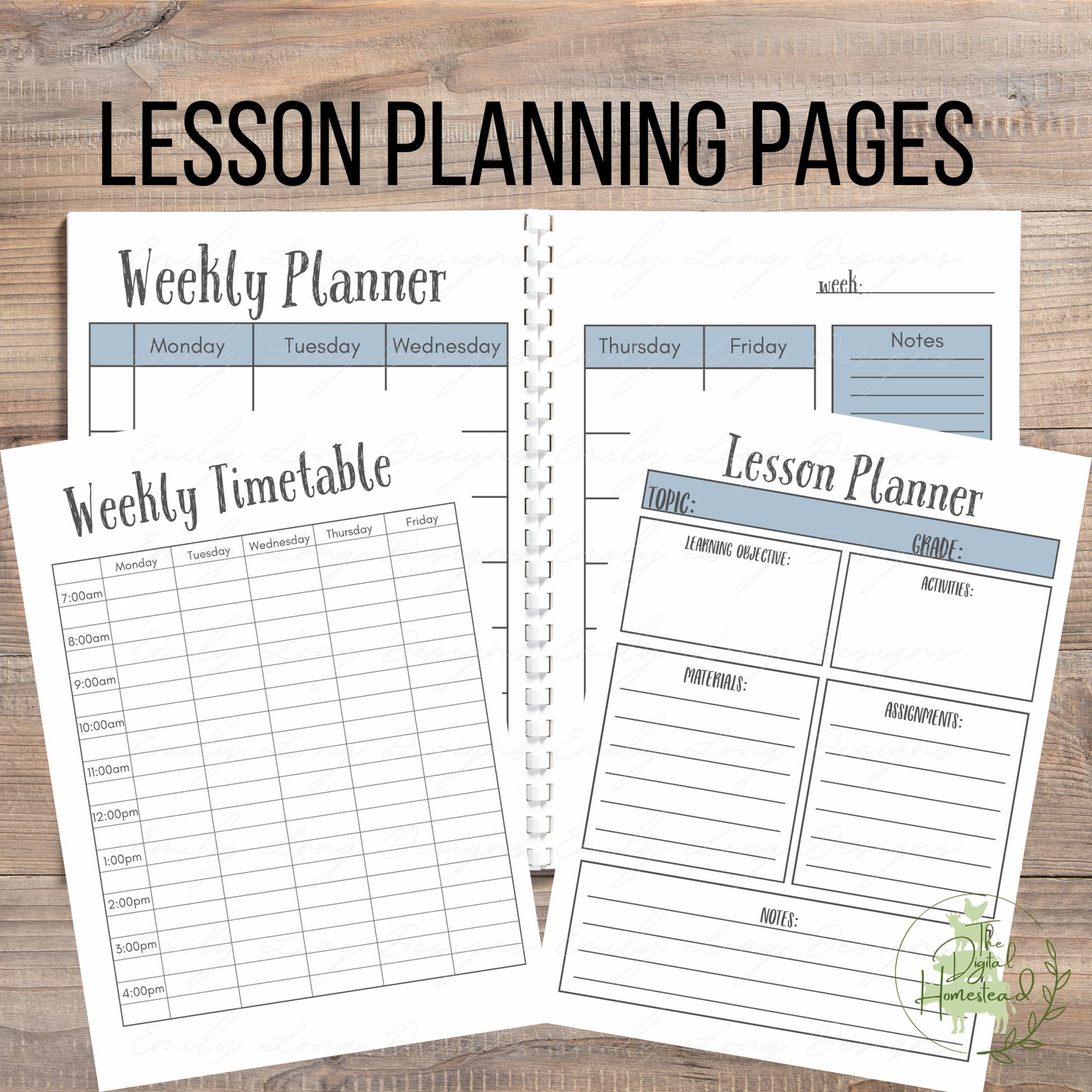 Homeschool Planner Pages Printable Planner Homeschooling Planner ...