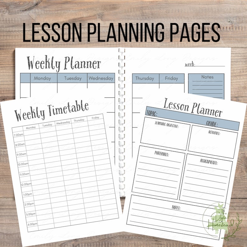Homeschool Planner Pages Printable Planner Homeschooling Planner ...