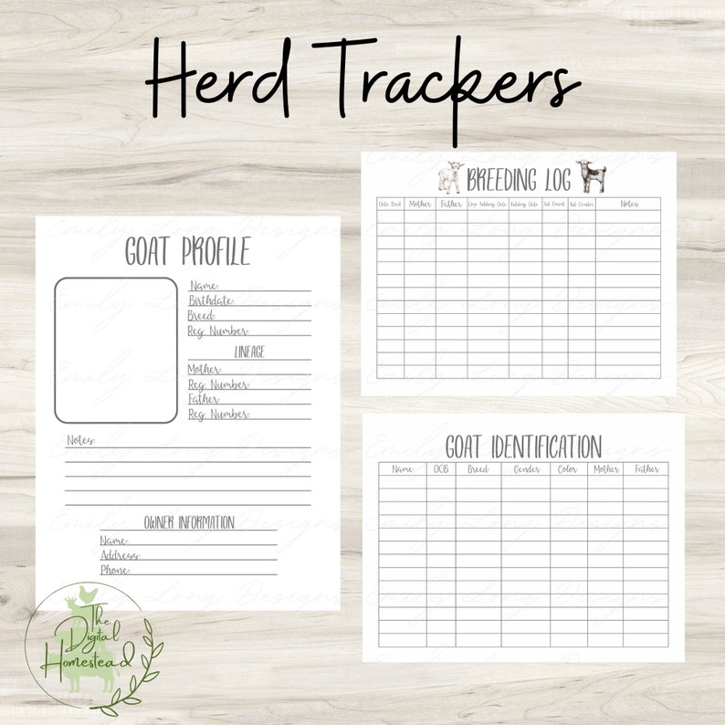 Printable Goat Record Keeping Journal Goat Log Printables Goat Herd Printable Goat Record Keeping Journal Goat Log Printables Goat Herd