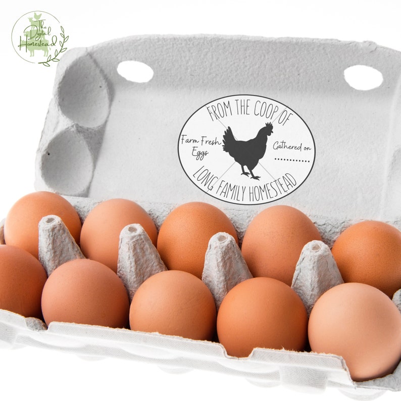 CUSTOM Egg Carton Labels Printable Labels for Egg Cartons Egg Carton