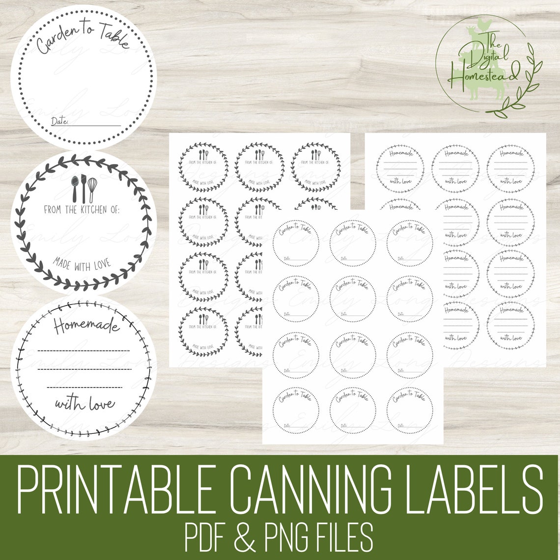 Printable Canning Label Template Custom Canning Labels Made With Love ...