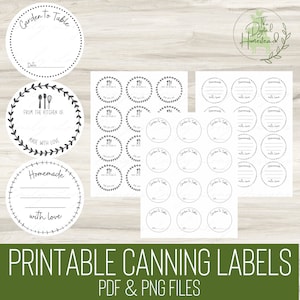 Printable Canning Label Template | Custom Canning Labels | Made with Love Jar Label | From the Kitchen Of Label | Jar Gift Labels