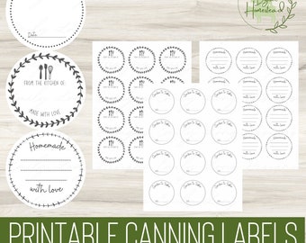 Printable Canning Label Template | Custom Canning Labels | Made with Love Jar Label | From the Kitchen Of Label | Jar Gift Labels