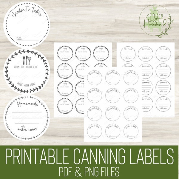 Printable Canning Label Template | Custom Canning Labels | Made with Love Jar Label | From the Kitchen Of Label | Jar Gift Labels