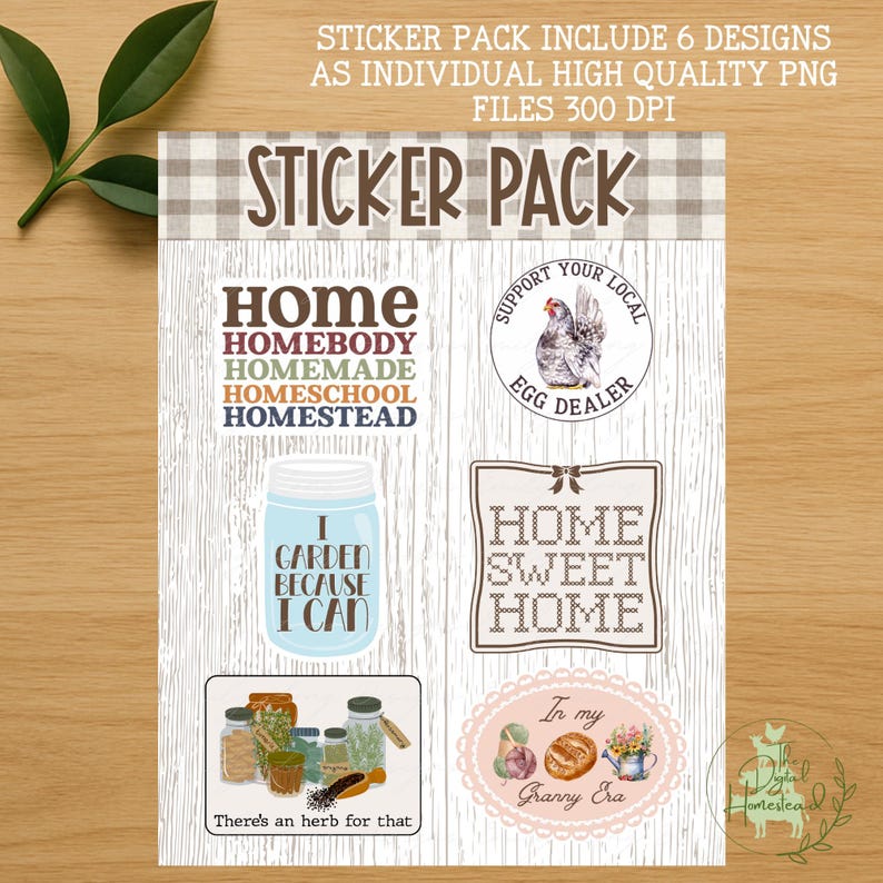 Digital Planner Sticker Pack | Printable Sticker Pack for Homesteaders ...