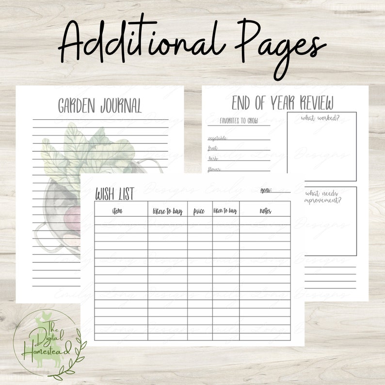 Printable Homestead Planner Printable Garden Planner A5 - Etsy UK