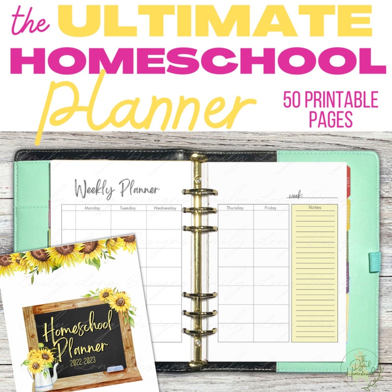 Homeschool Planner 20222023 Printable Planner Etsy