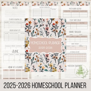 Homeschool Planner 2025-2026 | Printable Planner | Homeschooling Planner | Teacher Planner | Digital Homeschool Planner | GoodNotes Template