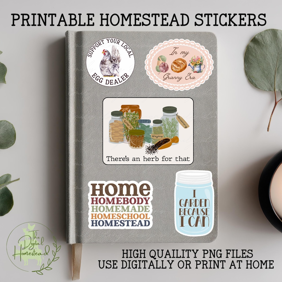 Digital Planner Sticker Pack | Printable Sticker Pack for Homesteaders ...