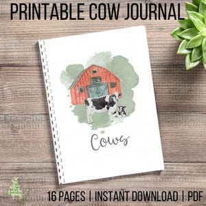Druckbare Kuh Aufzeichnung Journal | Rinder Maschinenbordbuch Printables | Kuhherde meldet | Gehöft Sammelmappe | Gehöft Cattle Cords | Kuh Journal