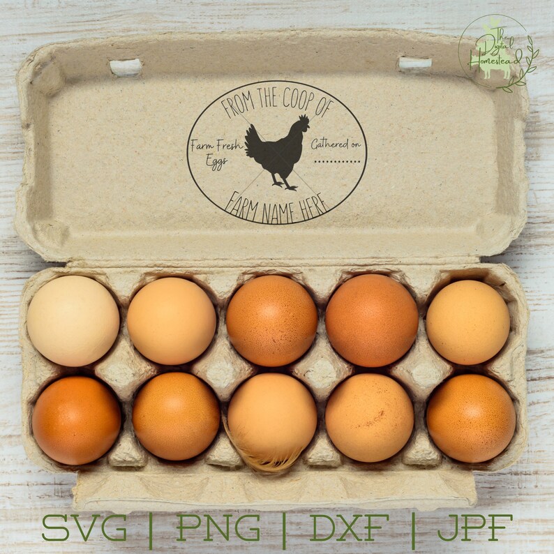 CUSTOM Egg Carton Labels Printable Labels for Egg Cartons Egg Carton