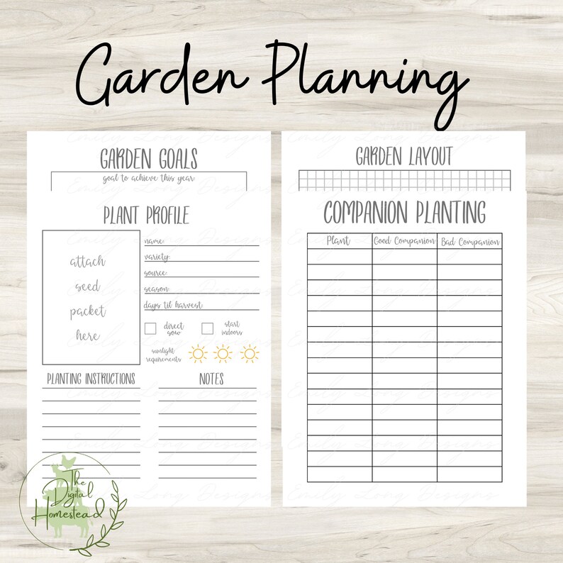 Printable Homestead Planner Printable Garden Planner A5 - Etsy