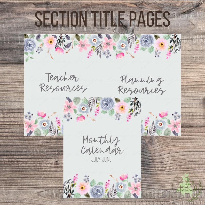 Homeschool Planner Pages Printable Planner Homeschooling Etsy