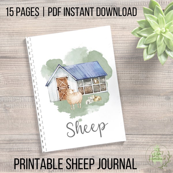 Printable Sheep Record Keeping Journal | Sheep Log Printable | Sheep Flock | Homestead Binder | Homestead Sheep Record | Wool Production