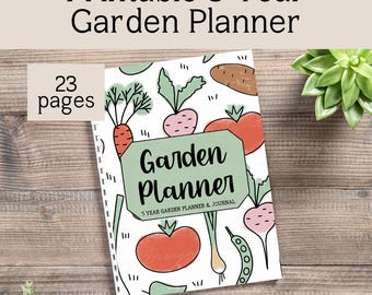 Printable Garden Planner | 5 Year Garden Planner | Beginner Garden Journal | Gardeners Journal | Ultimate Garden Planner