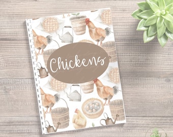 Backyard Chicken Journal | Printable Chicken Record Keeping Journal | Chicken Egg Count Printable | Homestead Binder | Homestead Management