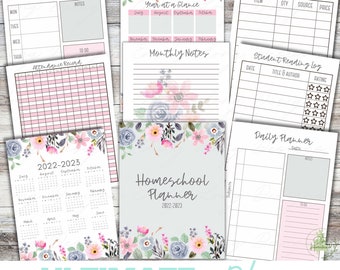 Homeschool Planner Pages | Printable Planner | Homeschooling Planner | Homeschool Teacher Planner | 4A Planner Pages PDF