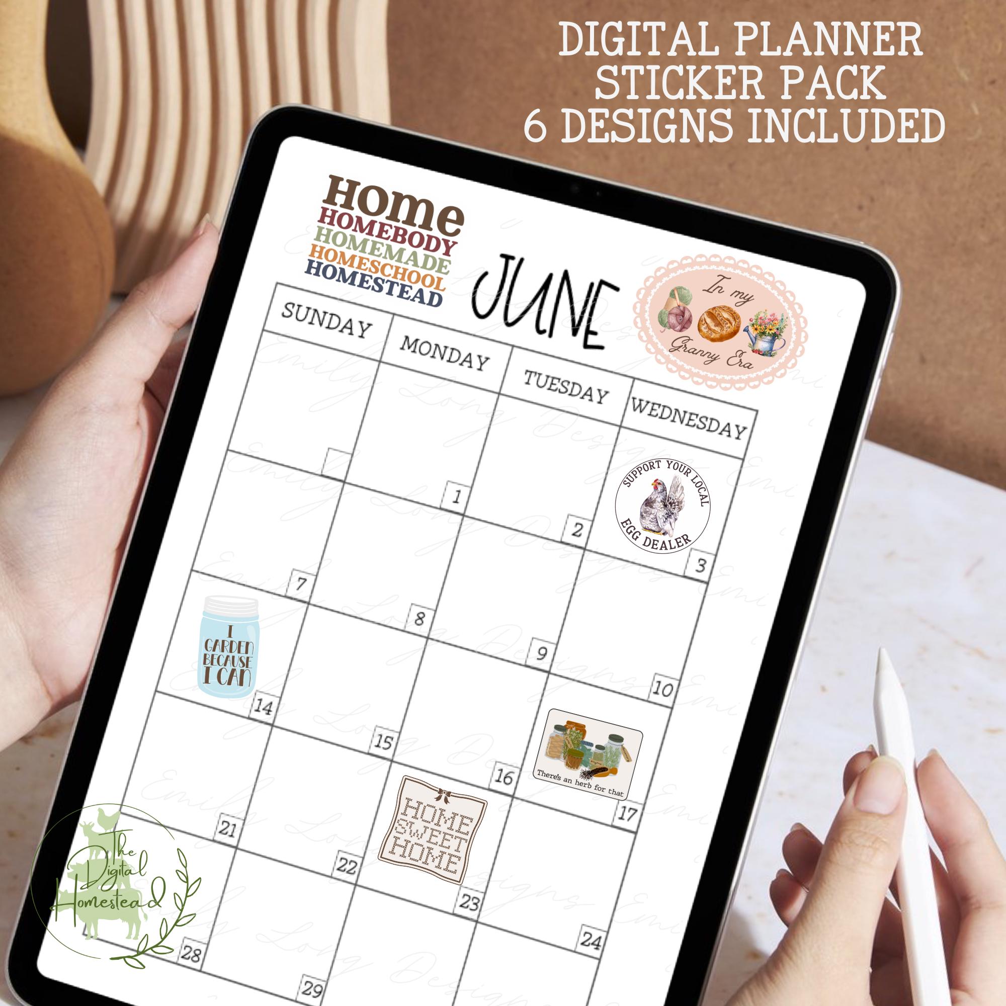 Digital Planner Sticker Pack | Printable Sticker Pack for Homesteaders ...
