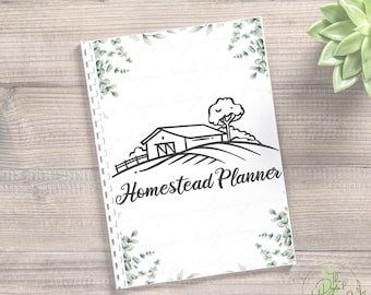 Printable Homestead Planner | 2025 Printable Garden Planner | A5 Garden Journal | Ready to Print Planner | 2025 Gardening Printable