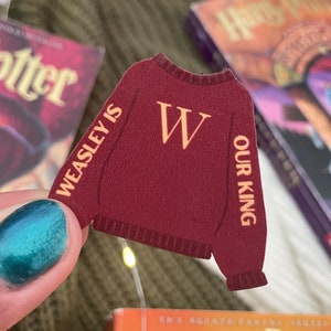 Weasley is Our King Waterproof Sticker | potterhead stickers, laptop stickers, kindle, water bottle sticker, gifts for readers