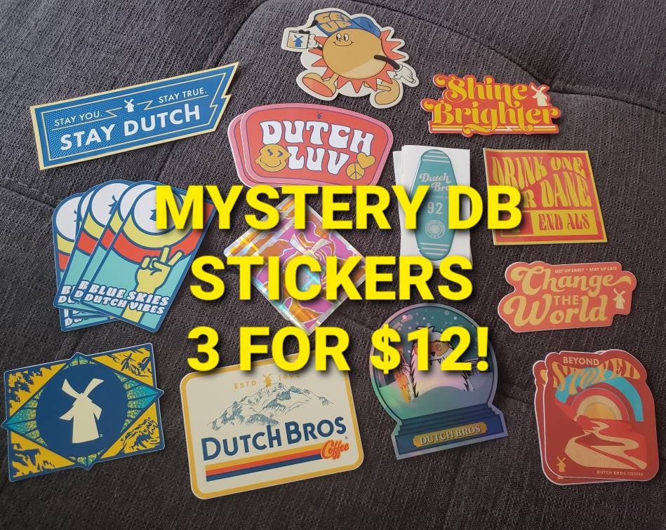 Mystery Dutch Bros Stickers | Random Selection | Coffee Shop