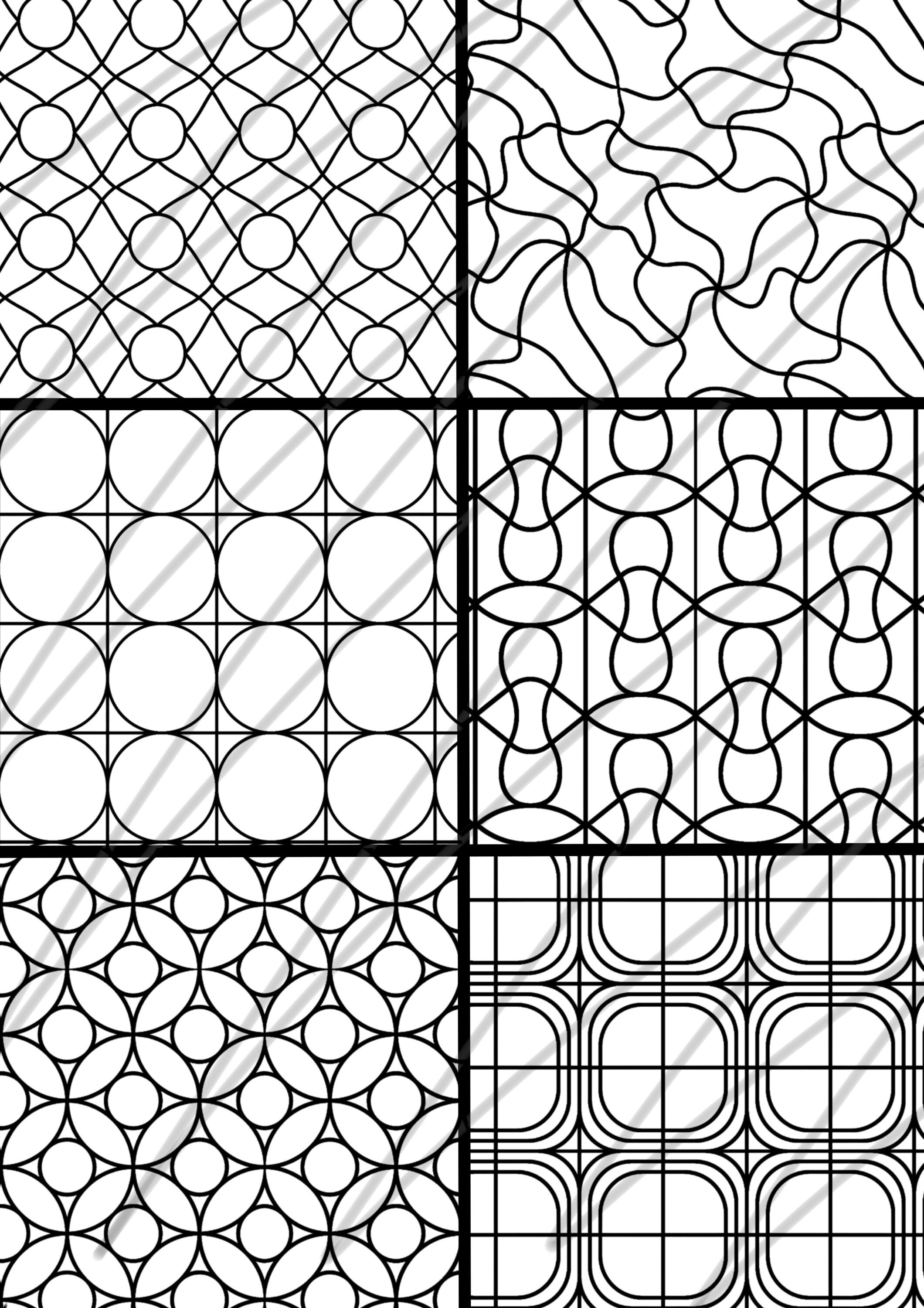 Pattern Colouring Pages 3 - Etsy