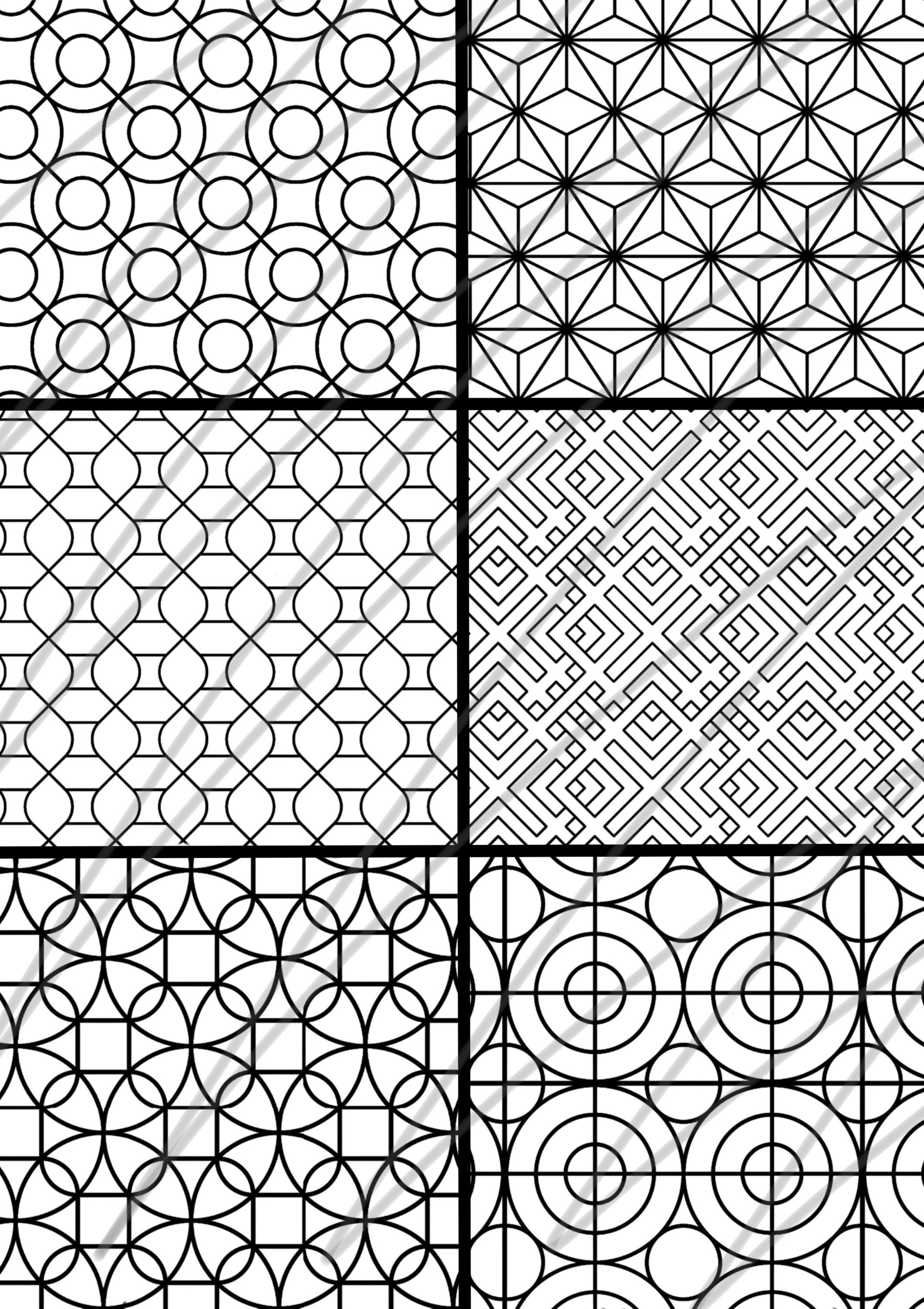 Pattern Colouring Pages 2 - Etsy