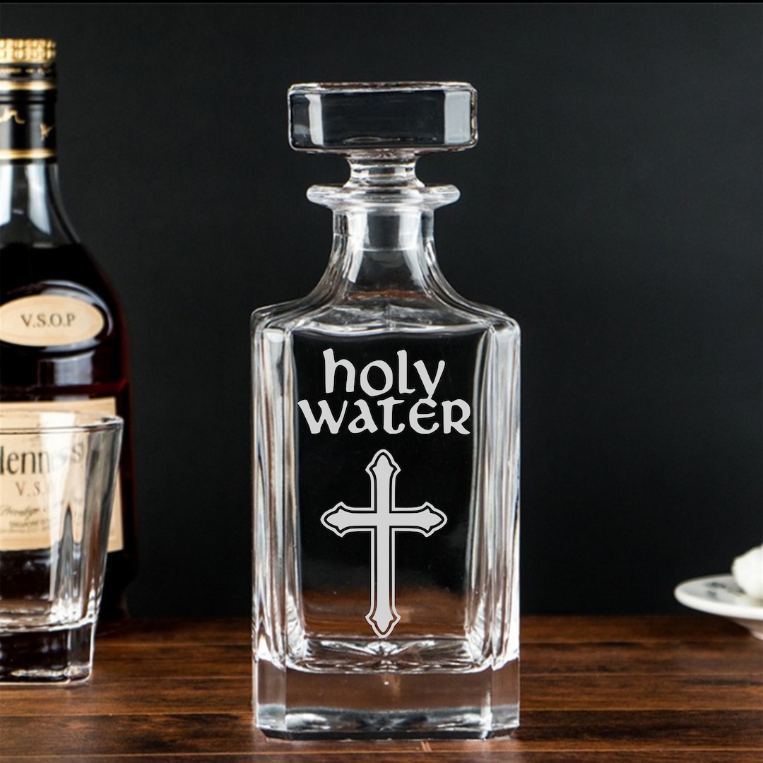 Holy Water Decanter Set Conservative Gift Custom Decanter Bourbon Lover