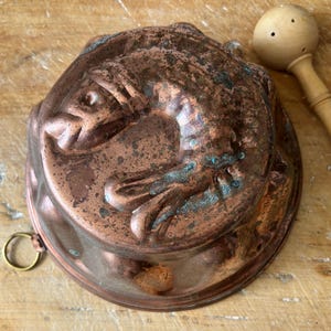 Antique French Copper Mold: Kitchen Wall Decor, Circa 1930