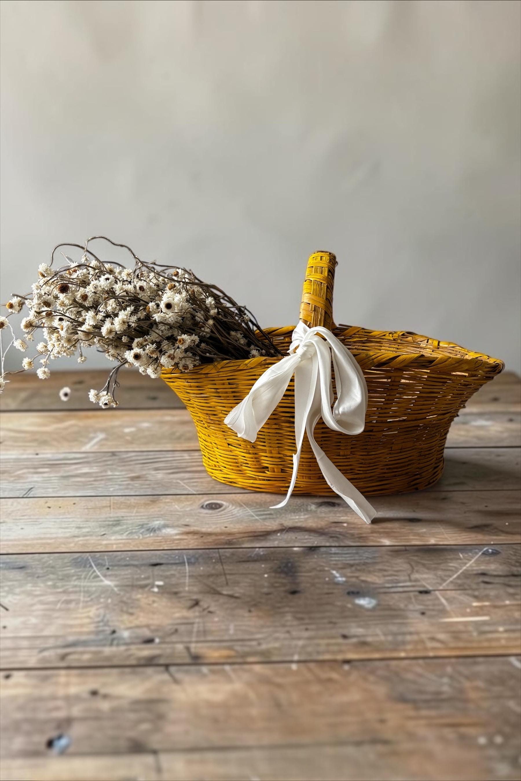 Antique Wicker Basket - Etsy