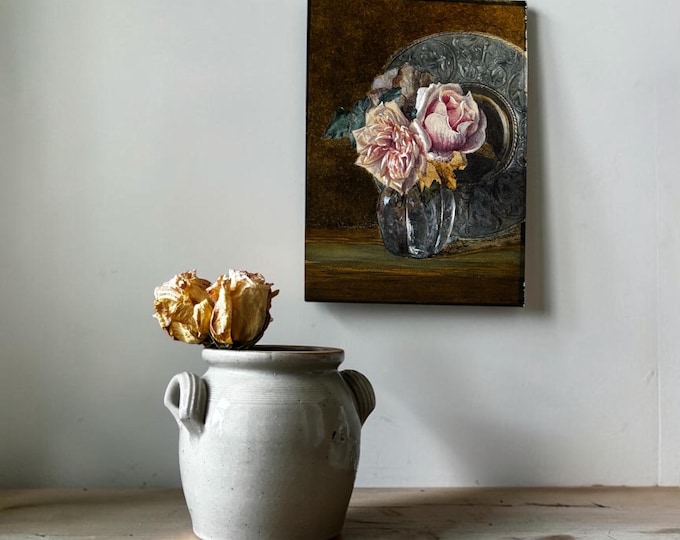 Antique French Confit Pot South of France: Neutral Earthy Colors