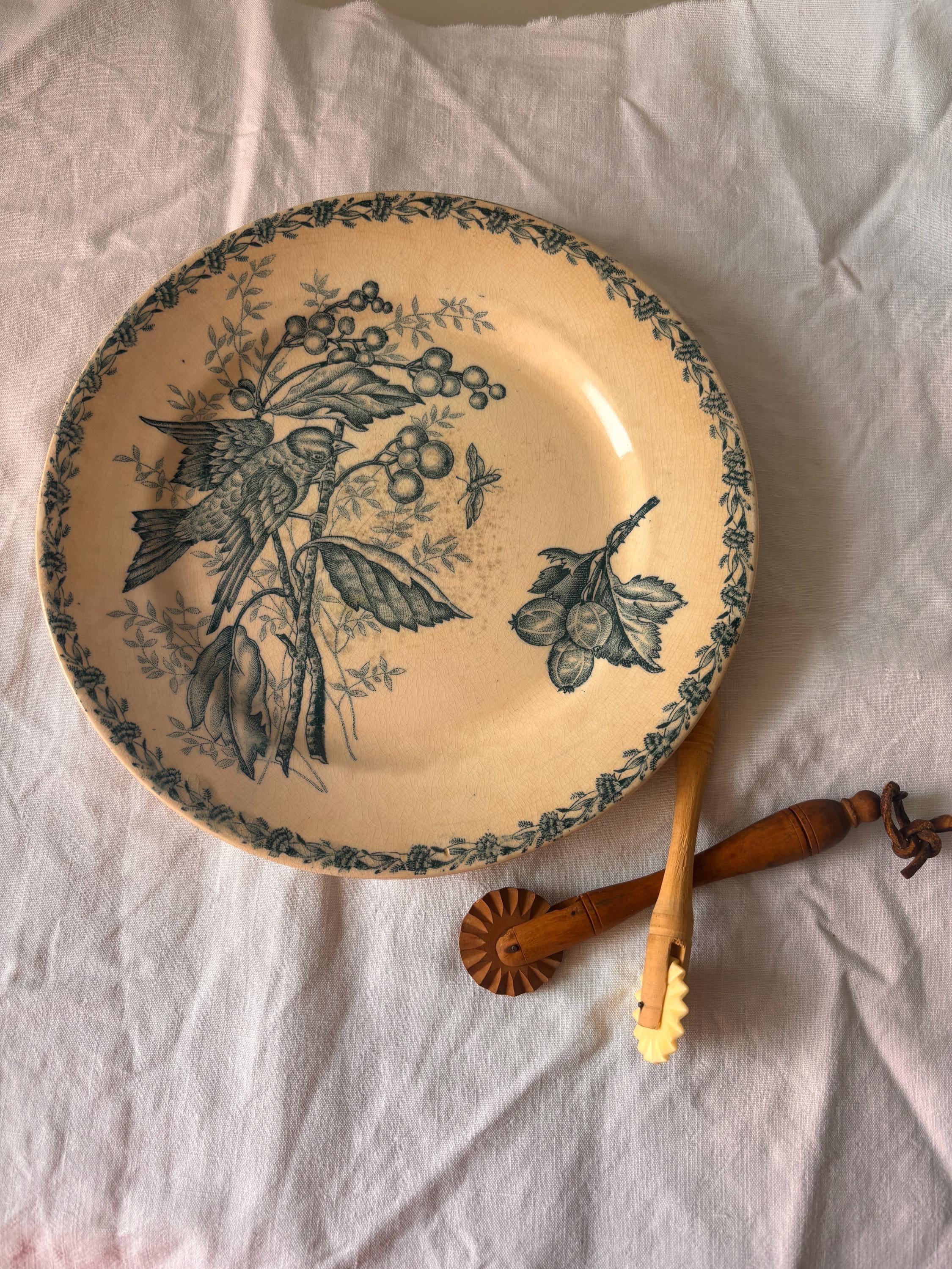 French Blue Vintage Plates - Etsy
