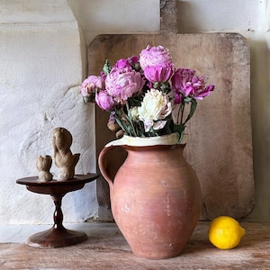 French Terracotta Confit Pot: Rustic Glazed Stoneware Jar
