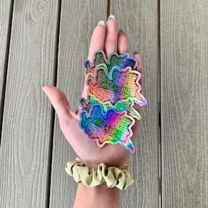 Holographic Graffiti Empathy Sticker