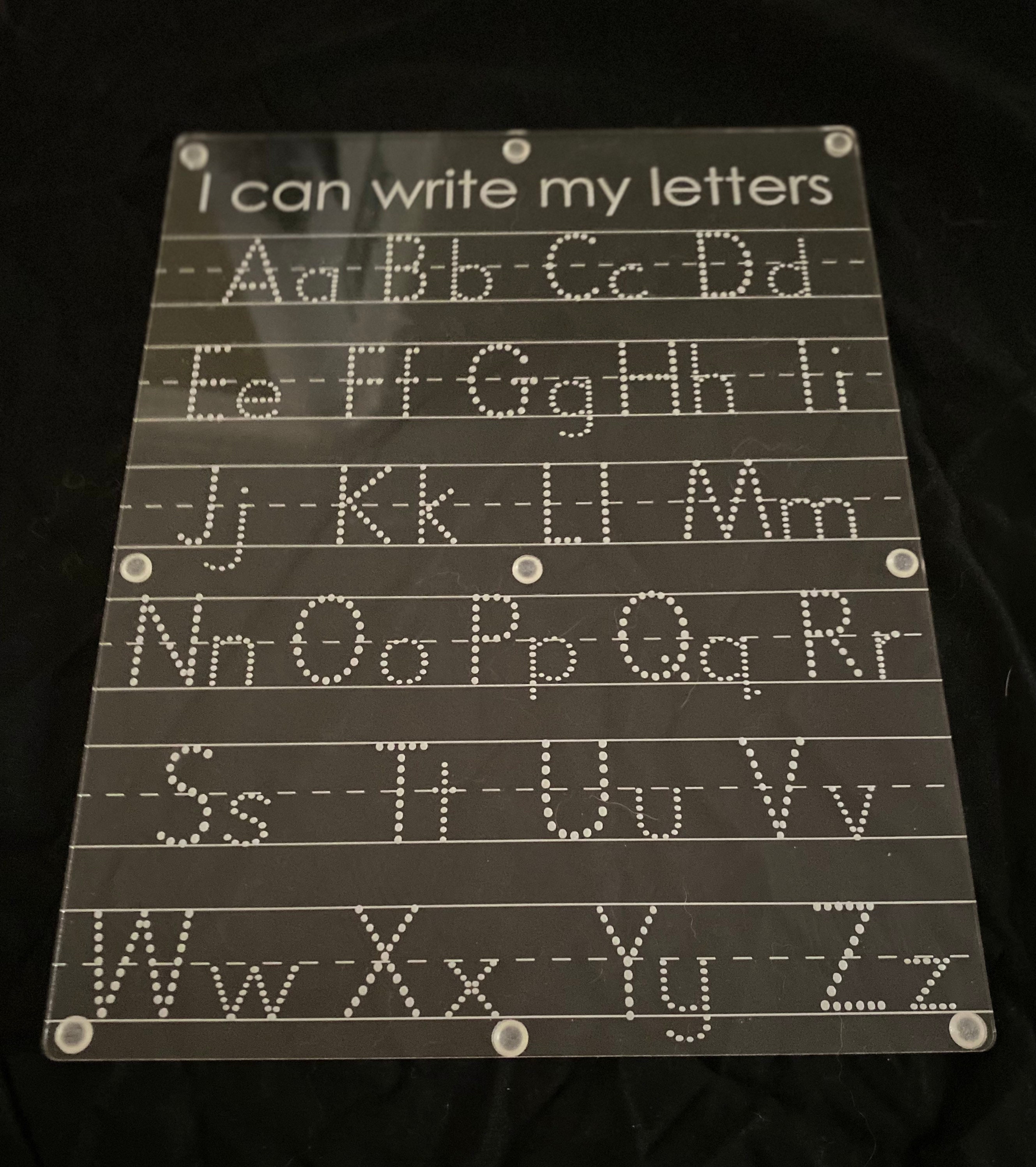 Acrylic Alphabet Tracer Number Tracer Teaching Aid Dry Erase Toys