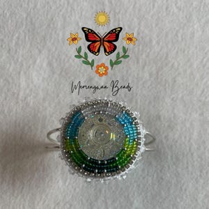 Indigenous Beaded Turtle Bangle Bracelet