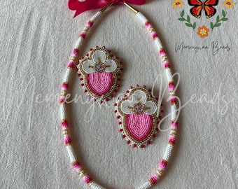 Indigenous Strawberry Beaded Set