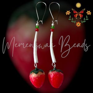 Indigenous Strawberry Dentalium Dangle Earrings