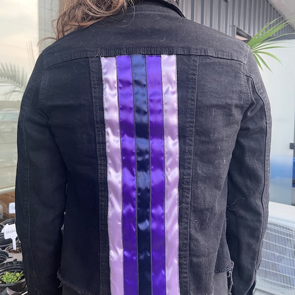 Indigenous small ribbon jean jacket