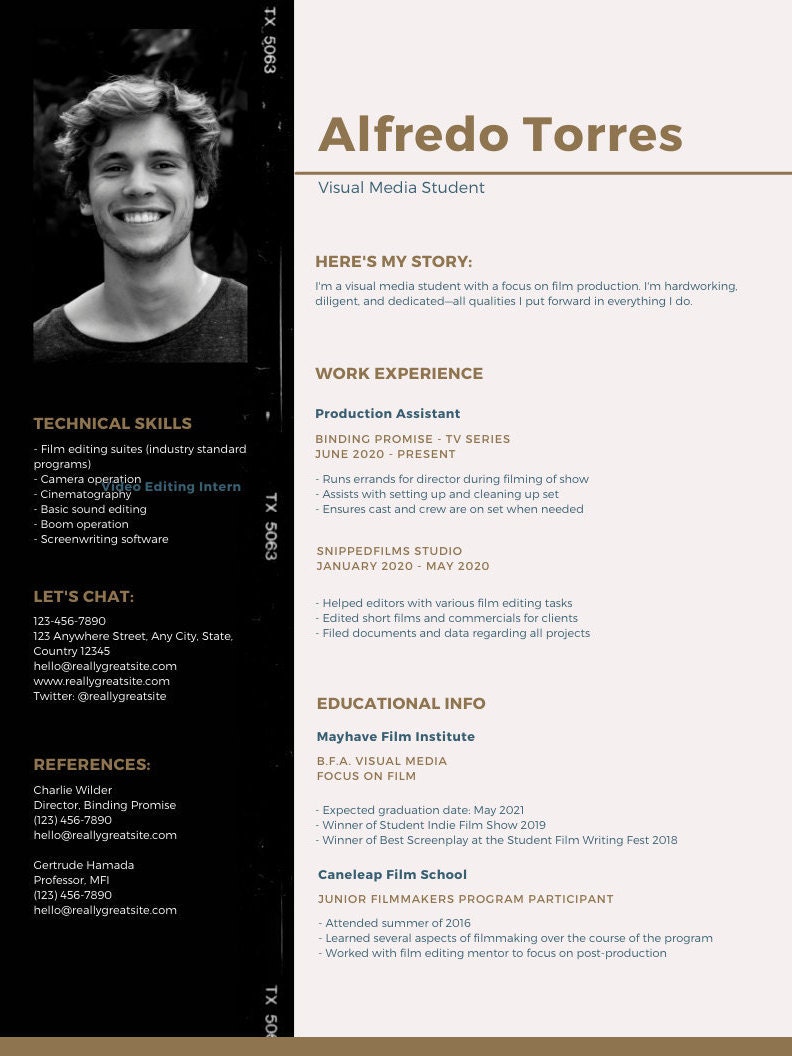 Modern Resume CV Template Canva ResumeCV Template with Photo | Etsy