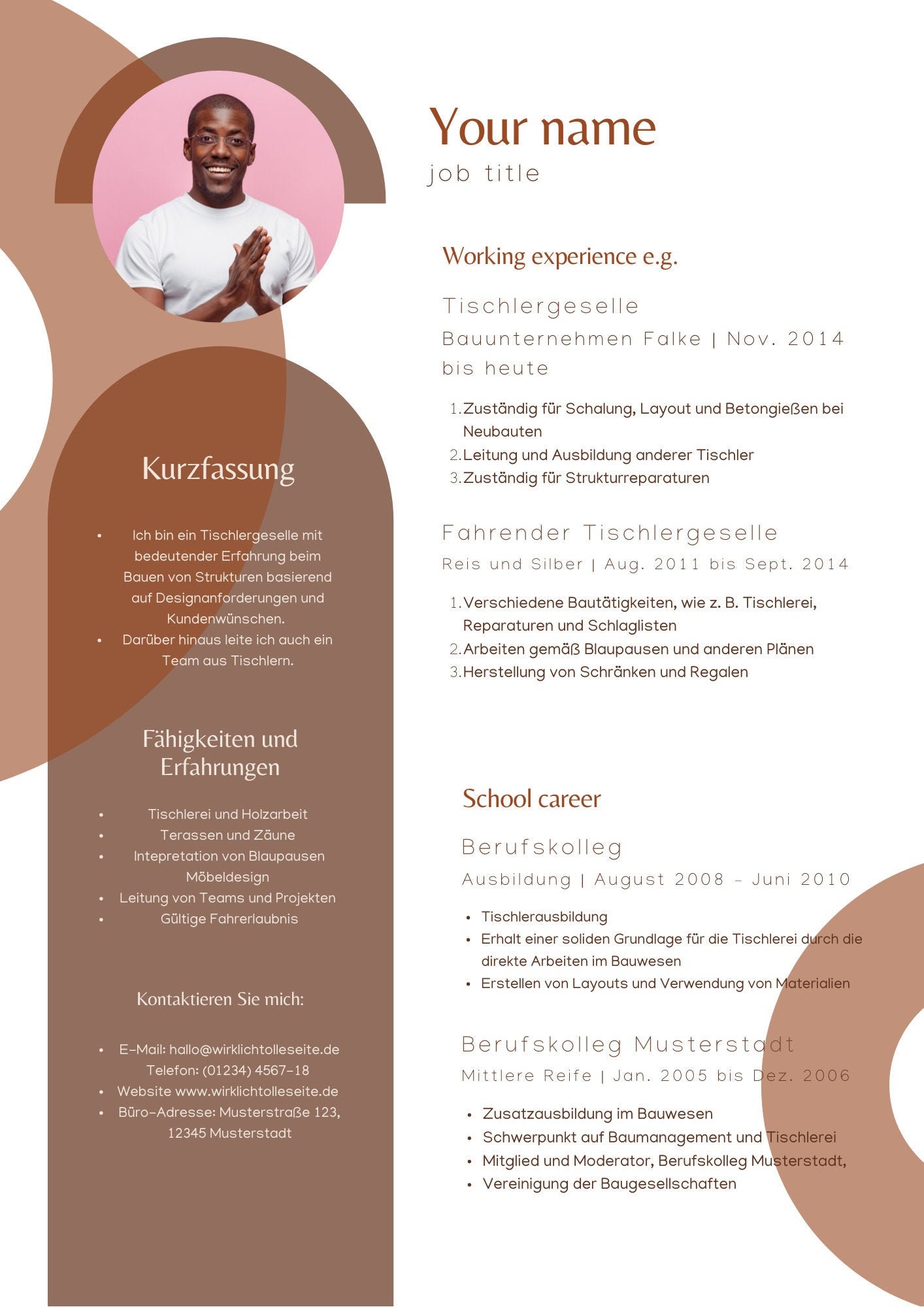 Modern Resume/CV Template Canva Resume/CV Template with | Etsy