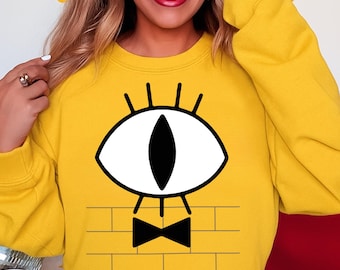 Bill Cipher Gravity Falls Costume Shirt, Bill Schiffer Sweater For Cartoon Fan, Gravity Falls Bill Cipher Costume Shirt For Halloween