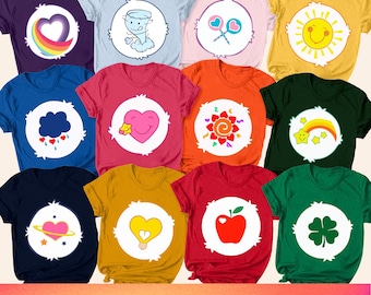 100 Care Bears Belly Badges PNG bundle Care Bear Belly Badges T shirt Designs Cut files for Cricut sublimation