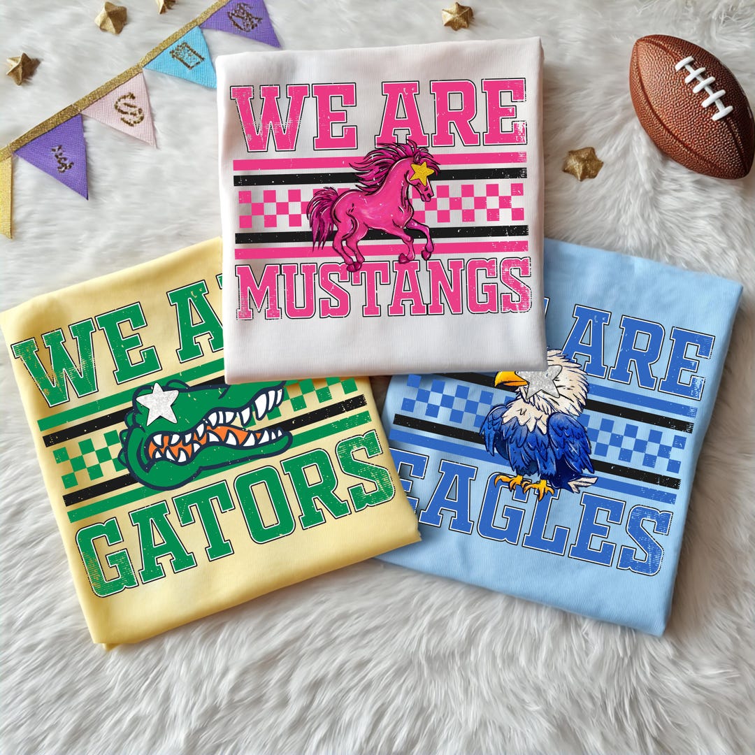 Custom Preppy Checkerbox Mascot Shirt, We Are Custom School Name Shirt ...