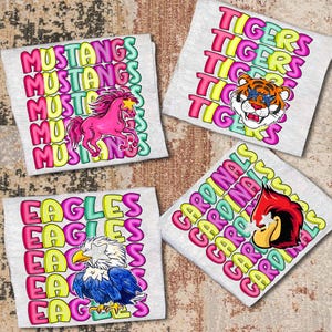 Custom Mascot Neon Retro Shirts, Baseball Spirit Shirt, Personalized Mascot Tee, School Shirts, Sports Team Tee, Mascot Shirt, Custom School