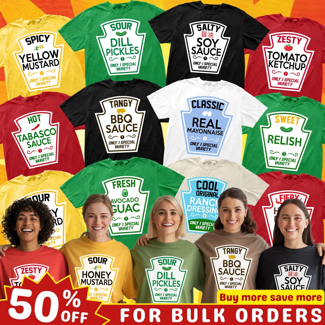 Condiments Constume Matching Condiments Halloween Costume Shirts, Condiments Costume Shirts ...